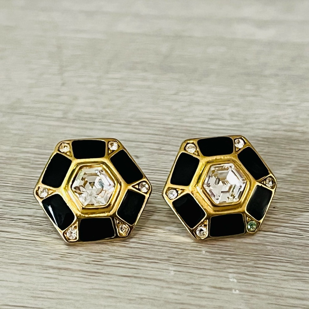 Vintage Trifari Art Deco Earrings